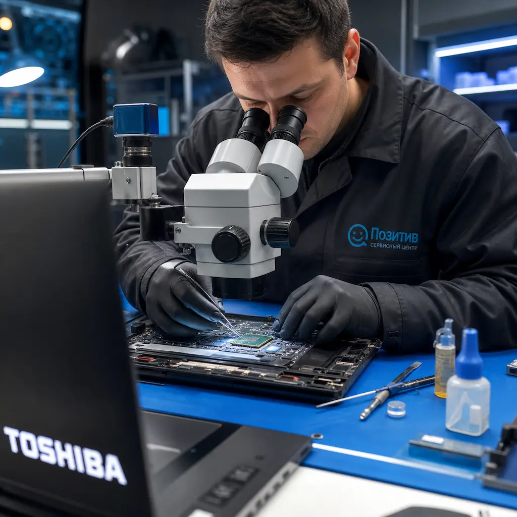 Замена видеокарты ноутбука Toshiba в Кемерово