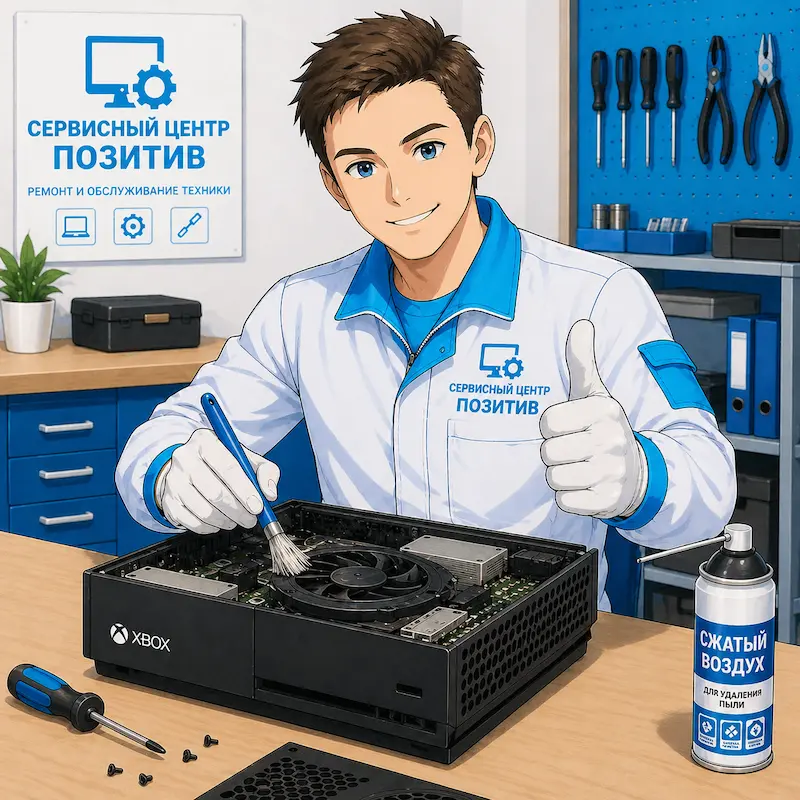 Чистка игровой приставки от пыли в Кемерово | Замена термопасты