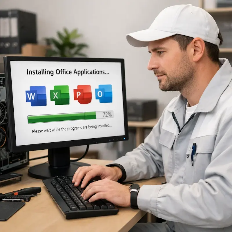 установка офисных программ на компьютер в Кемерово