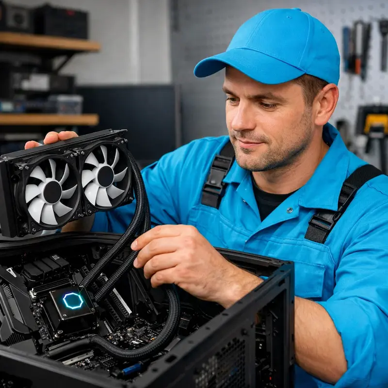 Установка водяного охлаждения на компьютер в Кемерово