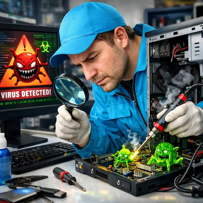 Вылечить компьютерный вирус в Кемерово